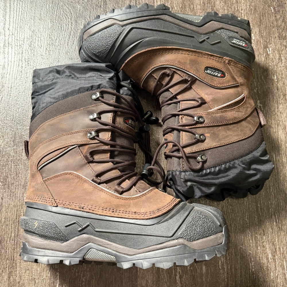 Baffin Snow Boots Men 10 Brown Polar Proven Waterproof Insulated Winter Hunting